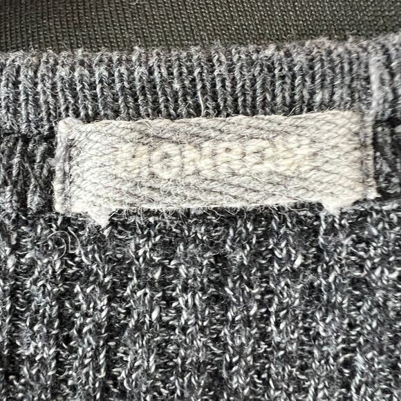 MONROW Marled Gray Crew Neckline Long Sleeve Drop Shoulder Pullover Sweater Sz M - Picture 7 of 9